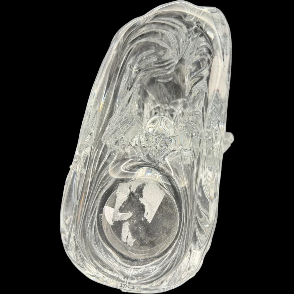 DePlomb 24% Lead Crystal Praying Angel Candle Holder Christmas Figurine Holiday